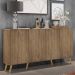 Aparador Buffet 4 Portas Retrô Veneza Multimóveis V3556 Rustic/Natural