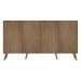 Aparador Buffet 4 Portas Retrô Veneza Multimóveis V3556 Rustic/Natural