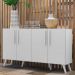 Aparador Buffet 4 Portas Retrô Viena Multimóveis V3606 Branco