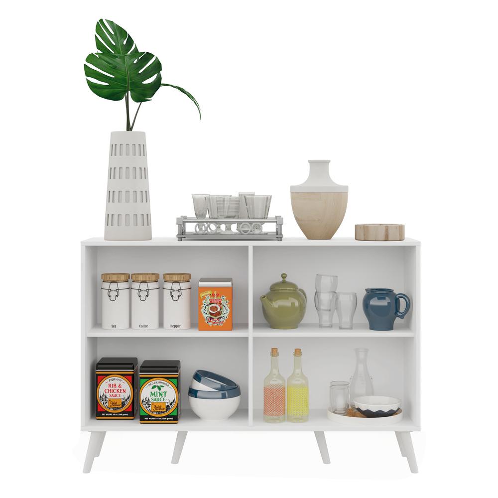 Aparador Buffet 4 Portas Retrô Viena Multimóveis V3606 Branco
