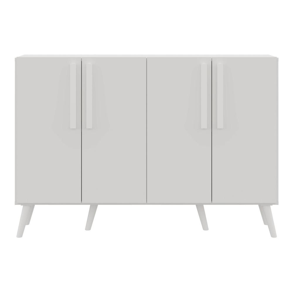 Aparador Buffet 4 Portas Retrô Viena Multimóveis V3606 Branco