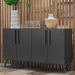 Aparador Buffet 4 Portas Retrô Viena Multimóveis V3606 Preto
