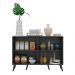 Aparador Buffet 4 Portas Retrô Viena Multimóveis V3606 Preto