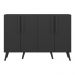 Aparador Buffet 4 Portas Retrô Viena Multimóveis V3606 Preto