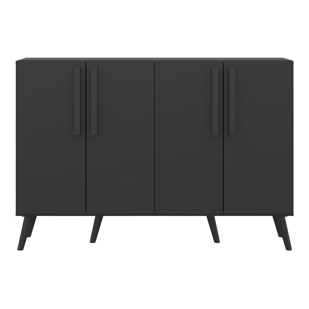 Aparador Buffet 4 Portas Retrô Viena Multimóveis V3606 Preto