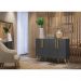 Aparador Buffet 4 Portas Retrô Viena Multimóveis V3606 Preto/Natural