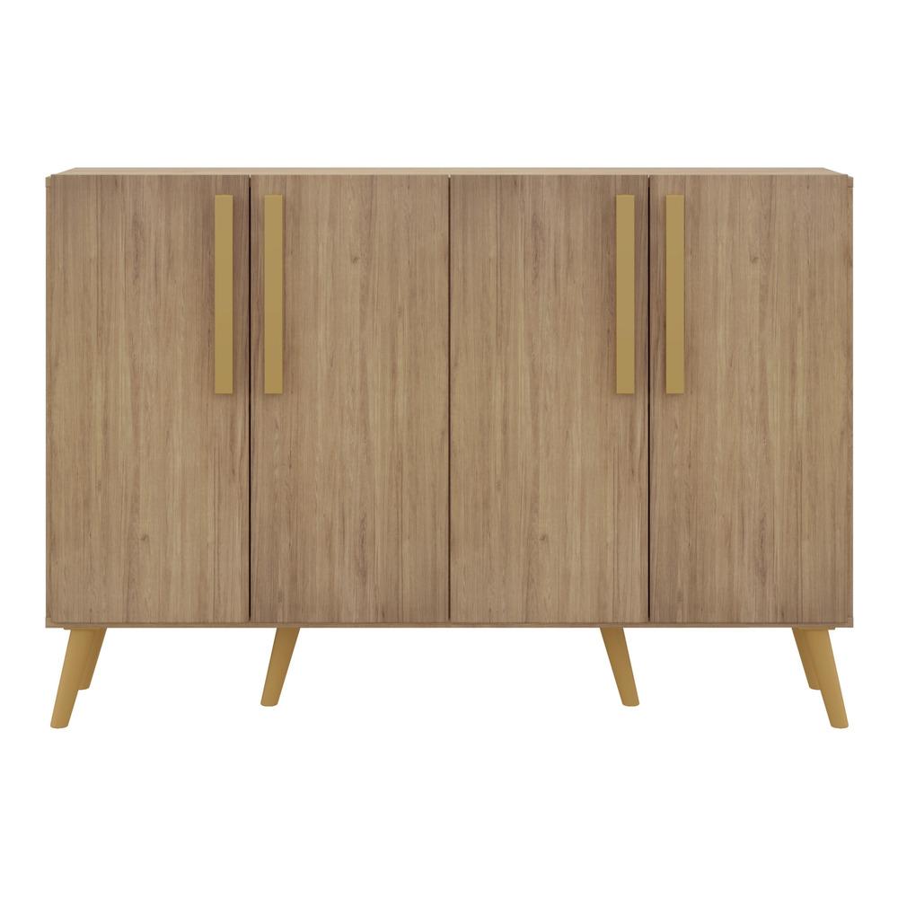 Aparador Buffet 4 Portas Retrô Viena Multimóveis V3606 Rustic/Natural
