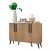 Aparador Buffet 4 Portas Retrô Viena Multimóveis V3606 Rustic/Preto