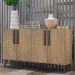 Aparador Buffet 4 Portas Retrô Viena Multimóveis V3606 Rustic/Preto