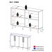 Aparador Buffet 4 Portas Retrô Viena Multimóveis V3606 Rustic/Preto