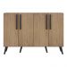 Aparador Buffet 4 Portas Retrô Viena Multimóveis V3606 Rustic/Preto