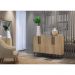 Aparador Buffet 4 Portas Retrô Viena Multimóveis V3606 Rustic/Preto
