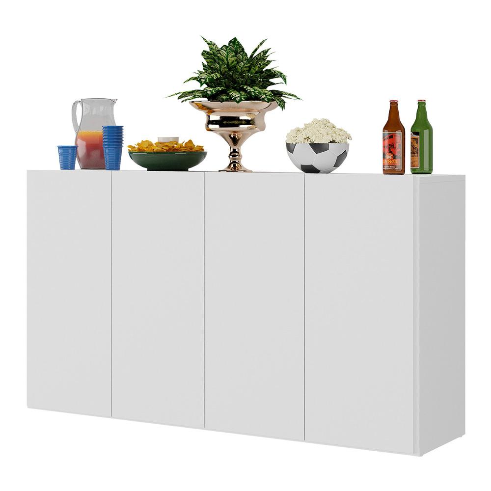 Aparador Buffet 4 Portas Suspenso Alemanha Multimóveis BR3594 Branco
