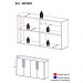 Aparador Buffet 4 Portas Suspenso Viena Multimóveis Rustic/Branco