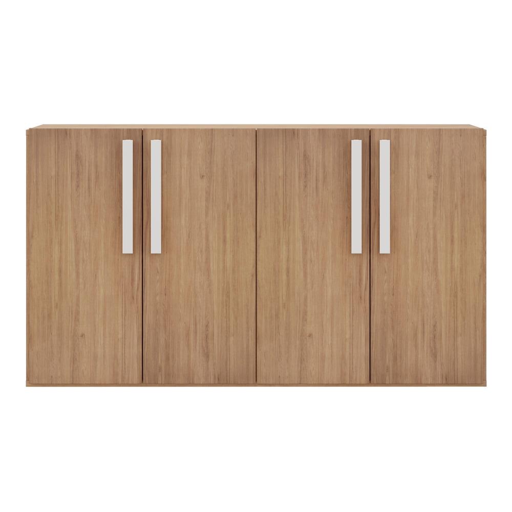Aparador Buffet 4 Portas Suspenso Viena Multimóveis Rustic/Branco