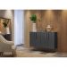 Aparador Buffet 4 Portas Suspenso Viena Multimóveis V3605 Preto