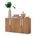 Aparador Buffet 4 Portas Suspenso Viena Multimóveis V3605 Rustic/Branco