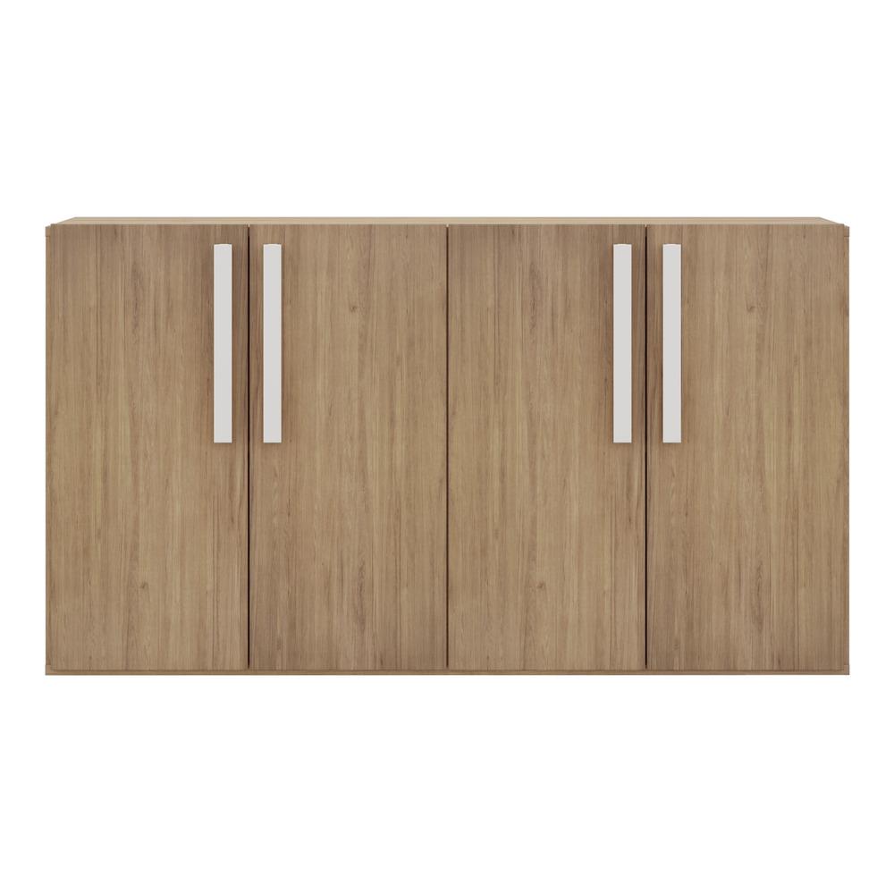 Aparador Buffet 4 Portas Suspenso Viena Multimóveis V3605 Rustic/Branco