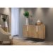 Aparador Buffet 4 Portas Suspenso Viena Multimóveis V3605 Rustic/Branco