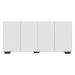 Aparador Buffet 4 Portas c/ Pés Quadrados Veneza Multimóveis Branco/Preto