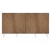 Aparador Buffet 4 Portas c/ Pés Retrô Veneza Multimóveis Rustic/Branco