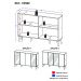 Aparador Buffet 4 Portas com Espelho Retrô Vegas Multimóveis V3562 Branco/Preto