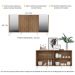 Aparador Buffet 4 Portas com Espelho Retrô Vegas Multimóveis V3562 Rustic/Branco