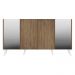 Aparador Buffet 4 Portas com Espelho Retrô Vegas Multimóveis V3562 Rustic/Branco