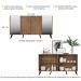 Aparador Buffet 4 Portas com Espelho Retrô Vegas Multimóveis V3562 Rustic/Preto