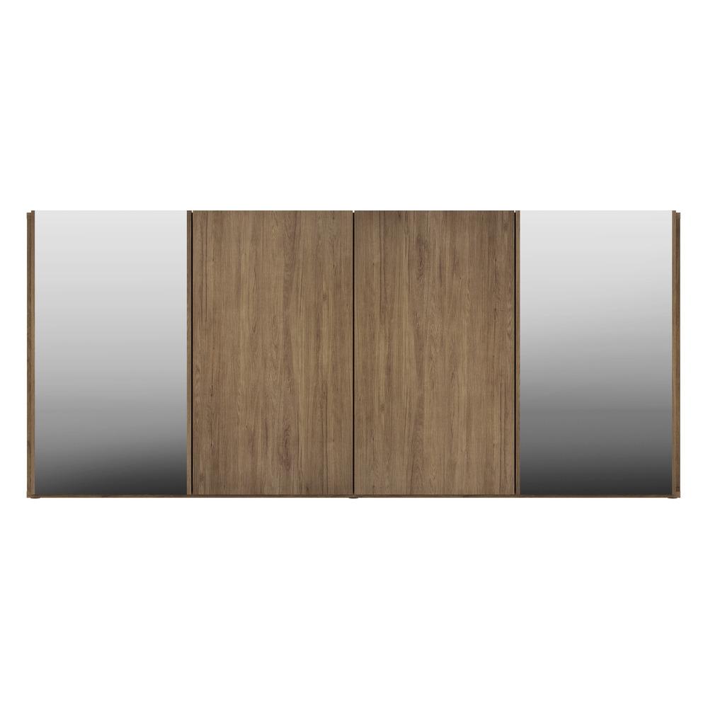 Aparador Buffet 4 Portas com Espelho Vegas Multimóveis V3561 Rustic