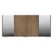 Aparador Buffet 4 Portas com Espelho e Pés Quadrados Vegas Multimóveis V3563 Rustic/Branco