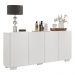 Aparador Buffet 4 Portas com Pés Quadrados Veneza Multimóveis V3557 Branco