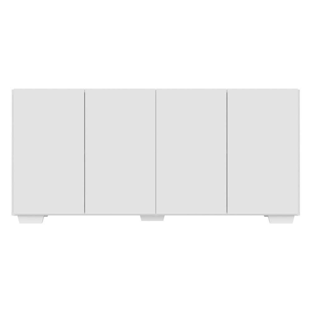 Aparador Buffet 4 Portas com Pés Quadrados Veneza Multimóveis V3557 Branco