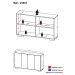 Aparador Buffet 4 Portas com Pés Quadrados Veneza Multimóveis V3557 Rustic/Branco