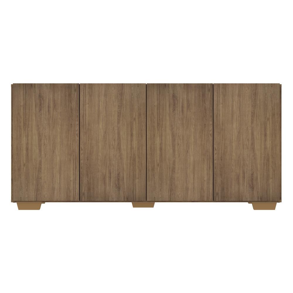 Aparador Buffet 4 Portas com Pés Quadrados Veneza Multimóveis V3557 Rustic/Natural