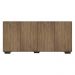 Aparador Buffet 4 Portas com Pés Quadrados Veneza Multimóveis V3557 Rustic/Preto