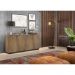 Aparador Buffet 4 Portas com Pés Quadrados Veneza Multimóveis V3557 Rustic/Preto