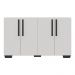 Aparador Buffet 4 Portas com Pés Quadrados Viena Multimóveis Branco/Preto