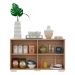 Aparador Buffet 4 Portas com Pés Quadrados Viena Multimóveis Rustic/Branco
