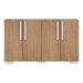 Aparador Buffet 4 Portas com Pés Quadrados Viena Multimóveis Rustic/Branco