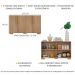 Aparador Buffet 4 Portas com Pés Quadrados Viena Multimóveis Rustic/Natural