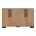 Aparador Buffet 4 Portas com Pés Quadrados Viena Multimóveis Rustic/Preto