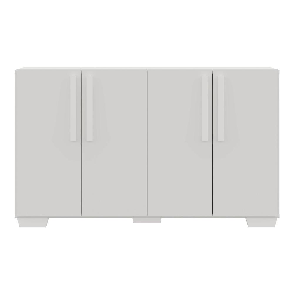Aparador Buffet 4 Portas com Pés Quadrados Viena Multimóveis V3607 Branco