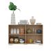 Aparador Buffet 4 Portas com Pés Quadrados Viena Multimóveis V3607 Rustic/Branco