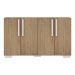 Aparador Buffet 4 Portas com Pés Quadrados Viena Multimóveis V3607 Rustic/Branco