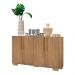 Aparador Buffet 4 Portas com Pés Quadrados Viena Multimóveis V3607 Rustic/Natural