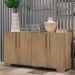 Aparador Buffet 4 Portas com Pés Quadrados Viena Multimóveis V3607 Rustic/Natural