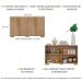Aparador Buffet 4 Portas com Pés Quadrados Viena Multimóveis V3607 Rustic/Natural