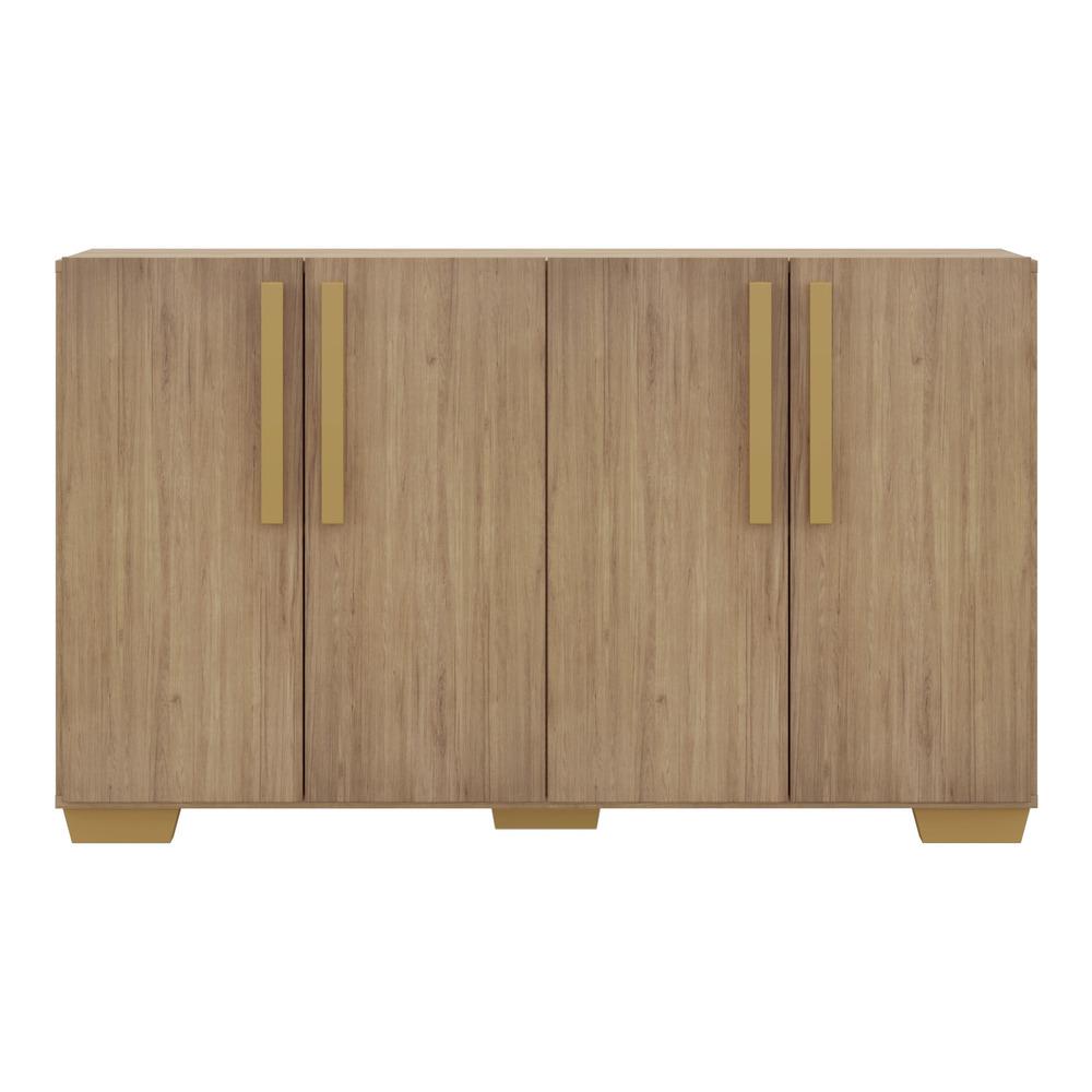 Aparador Buffet 4 Portas com Pés Quadrados Viena Multimóveis V3607 Rustic/Natural