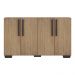 Aparador Buffet 4 Portas com Pés Quadrados Viena Multimóveis V3607 Rustic/Preto